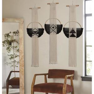 Macrame Wall Hanging 3pcs Macrame Wall Decor Macrame Wall Art Round Wall Art💟